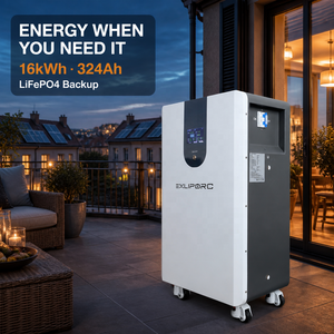 Système d'alimentation de secours solaire, batterie LiFePO4 16 kWh 51,2 V 324 Ah avec BMS JK et suppression d'incendie par aérosol - Product Image 1