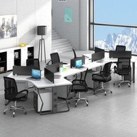 Nouveau mobilier de bureau personnalisable, table de travail créative pour le personnel, poste de travail modulaire pour employés, bureau en L à 120 degrés, simple et moderne