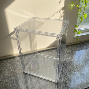 <span class=keywords><strong>Boîte</strong></span> de <span class=keywords><strong>rangement</strong></span> pour sacs à main et cadeaux, anti-poussière, en plastique transparent avec porte magnétique - Product Image 4