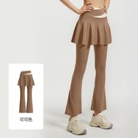 Pantalon de yoga évasé 2026, taille haute, effet amincissant, faux deux-pièces, anti-transpiration, longueur intégrale, color-block