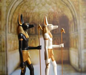 Décoration d'aquarium en résine, ensemble de figurines de momie égyptienne, <span class=keywords><strong>pierre</strong></span> <span class=keywords><strong>tombale</strong></span>, sculpture historique - Product Image 4