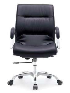 <span class=keywords><strong>Chaise</strong></span> de <span class=keywords><strong>bureau</strong></span> exécutive moderne Furmax, dossier haut, pivotante, réglable, en cuir, cadre en aluminium, qualité commerciale (noir) - Product Image 5