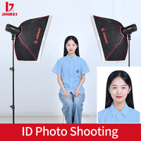 Kit d'éclairage de studio portable JINBEI DE-250 avec déclencheur, flash pour appareil photo 250W, ensemble de lumière stroboscopique