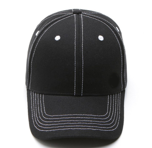 Phong Cách Đường Phố Đàn Ông Trẻ Và Phụ Nữ Mũ Bóng Chày Màu Đen Cấu Trúc Số Lượng Lớn Ngọt Ngào Đội Mũ Thanh Niên Với Khâu Trắng - Product Image 6