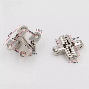 Modern Invisible Steel Cross Hinge for Narrow Side Panels for Furniture <b>Doors</b> Cabinets Kitchens Living Rooms Schools <b>Door</b> Hinge - Product Image 4