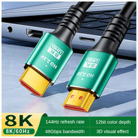 Kabel Definisi Tinggi untuk PC TV Proyektor 8K 60Hz Ultra-Jernih dengan Konduktor Baja Berlapis Tembaga Mendukung Kabel HDTV 2.1