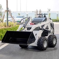 Gratis pengiriman murah Mini Skid Steer Loader merek Skid Steer Mini Diesel untuk obral pemuat roda Mini 200Kg