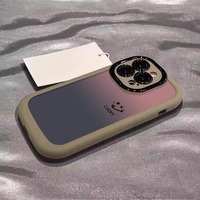 Coque de téléphone dégradée motif Smiley Face 16, étui antichute en TPU pour Apple iPhone 17 16 15 14 13 12 11