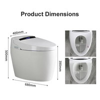 Tarpul Intelligent One-Piece Automatique WC Toilette Design Moderne Smart Céramique Sanitaire Salle De Bains Allongé Siège Chauffant