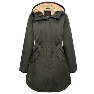 Abrigo de Invierno Cálido Personalizado Popular de Fábrica en Oferta para Mujer, Chaqueta Parka con Capucha y Forro de Lana - Product Image 1