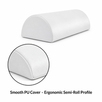 Oreiller ergonomique moderne en forme de demi-lune avec mousse à mémoire de forme et housse amovible lavable pour le soutien des jambes, le sommeil et la grossesse