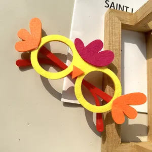 Giocattoli per bambini in feltro occhiali decorativi per feste uova creative per occhiali da vista