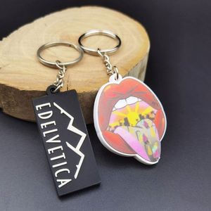 Manufacturer Wholesale Custom Logo <b>Key</b> <b>Chain</b> Embossed 2D Silicon Rubber Soft Pvc Keychain - Product Image 2