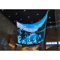 Écran d'affichage vidéo LED flexible TOPvision 1.9 Modèle 360 degrés cylindrique circulaire P2 pour centres commerciaux irréguliers