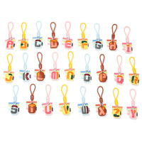 Porte-clés de voiture en cuir PU véritable 5ème génération avec pendentif sac à lettres, best-seller transfrontalier, 26 lettres anglaises, durable
