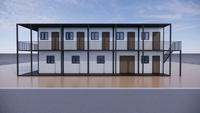 Casa Prefabricada Desmontable de Panel Sándwich de PU con Alto Aislamiento Térmico de 20 pies con Diseño de Ahorro de Energía para Climas Extremos