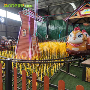 เครื่องเล่นสวนสนุกสำหรับครอบครัวราคาโรงงาน รถไฟเหาะขนาดเล็กสำหรับเด็ก รถม้าหมุนไก่ ขาย - Product Image 3