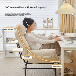 Sofá Individual de Estilo Moderno y Sencillo, Respaldo Ajustable, Tapicería de Pana, con Espacio de Almacenamiento, Ideal para el Hogar y el Dormitorio - Product Image 2