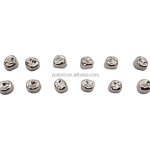 Orthdent 12 pièces/boîte <span class=keywords><strong>dentaire</strong></span> préformé métal <span class=keywords><strong>couronne</strong></span> <span class=keywords><strong>molaire</strong></span> temporaire adulte/enfants couronnes acier inoxydable dentisterie laboratoire outil consommables - Product Image 1