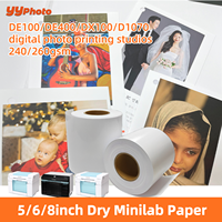 Papier photo professionnel pour imprimante minilab sèche DE100/DE400/DX100, papier RC résistant à l'eau pour studios d'impression photo numérique