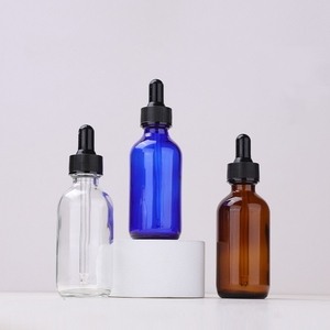 Botellas de Vidrio con Gotero de Color Azul Cobalto de 1oz y 2oz, Botellas de Vidrio Redondas Boston Vacías al por Mayor - Product Image 6