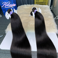 Rambut Manusia India Mentah Asli Tanpa Olahan, Kualitas Terbaik 12a Rambut Virgin Kutikula Utuh, Ekstensi Rambut Manusia