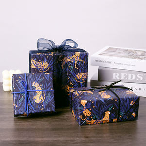Wholesale High Quality <b>Birthday</b> Gift <b>Wrapping</b> <b>Paper</b> <b>Rolls</b> Leopard Fortune Daily Packaging Art <b>Paper</b> Coated Disposable - Product Image 1