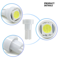 Ampoules LED T5 SMD 5050 12V DC pour tableau de bord de voiture, petites ampoules pour instruments de véhicule