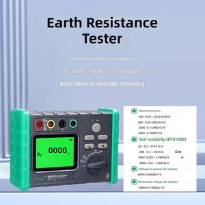 DY4100ADY4100B Medidor Digital de Resistencia de Puesta a Tierra de Alta Precisión, Multímetro de Voltaje, Megohmetro, Voltímetro IP55 - Product Image 1