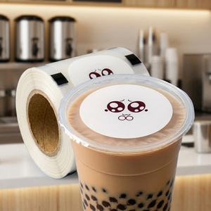 Rollo de Película de PP Bopp Termosellable a Prueba de Humedad con Diseño Impreso Transparente para Sellado de Vasos de Bebidas y Té Boba - Product Image 5