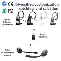 Headset terbaik warna baru BT-783 suara tinggi headphone Trucker nirkabel Noise Cancelling dengan mikrofon dan basis pengisian daya