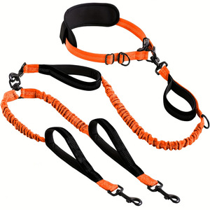 S'JOY guinzaglio per cani a doppia fascia a 360 gradi manici imbottiti a nastro corda in Nylon lega di zinco-stile Sport resistente - Product Image 5