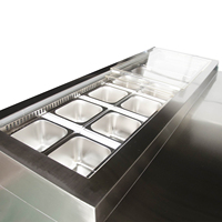 Table de préparation pour pizza et sandwich, vente d'usine d'origine, réfrigérée, intégrée, en acier inoxydable, équipement de réfrigération à commande numérique