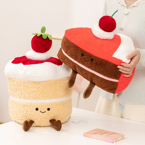 Gâteau roulé <span class=keywords><strong>suisse</strong></span> à la fraise, Gâteau au velours, Gâteau mousse, Peluche en forme de gâteau, Figurine de muffin, Coussin de sommeil, Vente en gros - Product Image 6