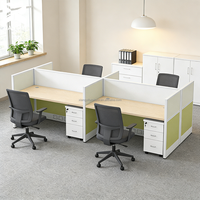 Poste de travail pour centre d'appels avec cloison, bureau individuel BPO, table de bureau, mesa de oficina, table de bureau