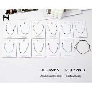 Cavigliere alla Moda in Acciaio Inossidabile con Perline Fatte a Mano Set da 12 Pezzi per Donna Accessori Gioielli - Product Image 1