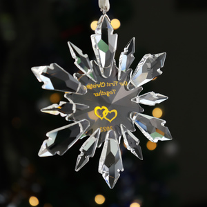Thiết Kế Mới Biểu Tượng Tùy Chỉnh Cá Nhân K9crystal Thủy Tinh Bông Tuyết Trang Trí Cho Món Quà Giáng Sinh - Product Image 4