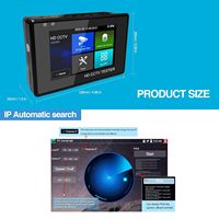7 pouces coaxial DC plaque d'alimentation câble CCTV testeur moniteur IPS écran tactile 8MP TVI CVI AHD IP CCTV caméra testeur