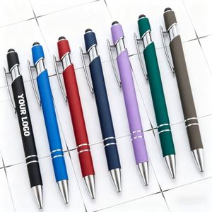 Promo Business Gift Metal Plastic Black Ink Ballpoint With Custom Logo Wholesale Engraving Touch Screen Stylus Ballpoint <b>Pens</b> - Product Image 1