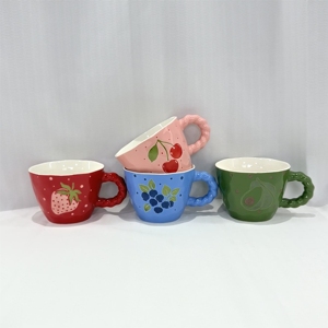 Mug en céramique écologique à motif de dessin animé personnalisé, compatible lave-vaisselle et micro-ondes, sans danger pour les aliments - Product Image 1