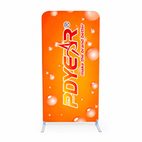 Support de bannière rétractable personnalisable en tissu tendu pour salons professionnels, magasins de détail et événements promotionnels (vente en gros)