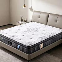 Matelas double sur mesure en mousse à mémoire de forme compressée à ressorts ensachés, antibactérien et respirant, pour mobilier de maison