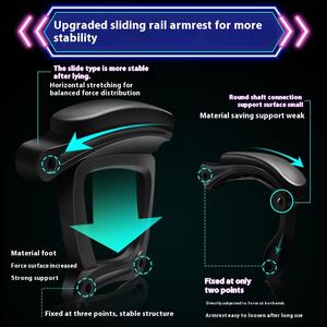 Silla Ergonómica Sedentaria para E-Sports de Diseño Moderno, Cómoda Silla de Juego para Computadora con Masaje para Transmisiones en Vivo, Oficina/Dormitorio/Hogar para Hoteles - Product Image 3