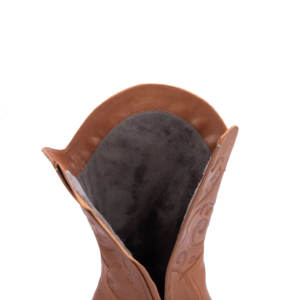 Commercio all'ingrosso personalizzato dropshipping a punta con <span class=keywords><strong>tacco</strong></span> <span class=keywords><strong>basso</strong></span> a metà polpaccio <span class=keywords><strong>stivali</strong></span> da Cowboy occidentali in vera pelle per <span class=keywords><strong>stivali</strong></span> firmati da <span class=keywords><strong>donna</strong></span> - Product Image 6