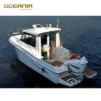 Bateau de pêche rapide Yacht en fibre de verre bateau de luxe en fibre de verre bateaux fabriqués en chine support personnalisé