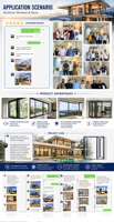 Ventanas Abatibles de Aluminio Modernas con Marco Negro AMJ NFRC Csa para Nigeria, Ventanas de Doble Vidrio con Ahorro de Energía