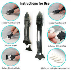 3 in 1 Silicone <b>Remover</b> Sealant Smooth Scraper <b>Caulk</b> Finisher Grout Kit <b>Tools</b> Floor Mould <b>Removal</b> Hand <b>Tools</b> Set - Product Image 4