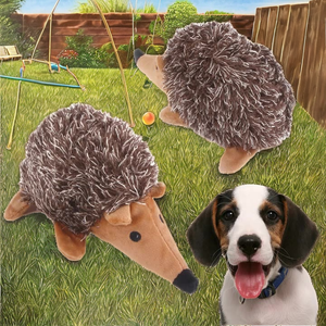 ของเล่นสุนัขรูปเม่นน่ารักแบบการ์ตูน ขายส่ง ของเล่นเคี้ยวแบบมีเสียงบีบ ทำจากวัสดุรักษ์โลก ทนทานต่อการกัด เหมาะสำหรับเล่นทุกวัน - Product Image 2