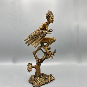 Estatua de Garza de Bronce Fundido para Exteriores, Artesanía Metálica para Decoración de Jardín, Escultura de <span class=keywords><strong>Grus</strong></span> Japonensis, Escultura de Pájaro Grulla, Escultura de Harpía - Product Image 4