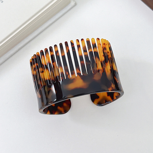 Pulseras de Moda, Resina de Acetato, Acrílico, Patrón Tallado, Estilo Vintage, Brazaletes, Certificado por Terceros, Aniversario - Product Image 5